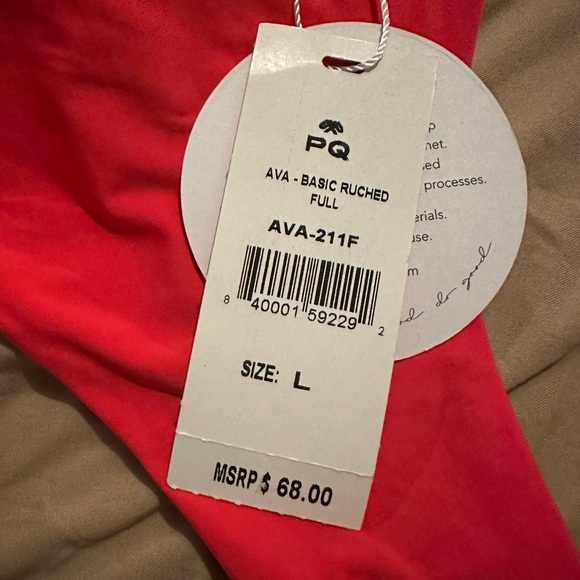 NWT PilyQ Ava Basic  Full Ruched Bikini  Bottom - Picture 7 of 10